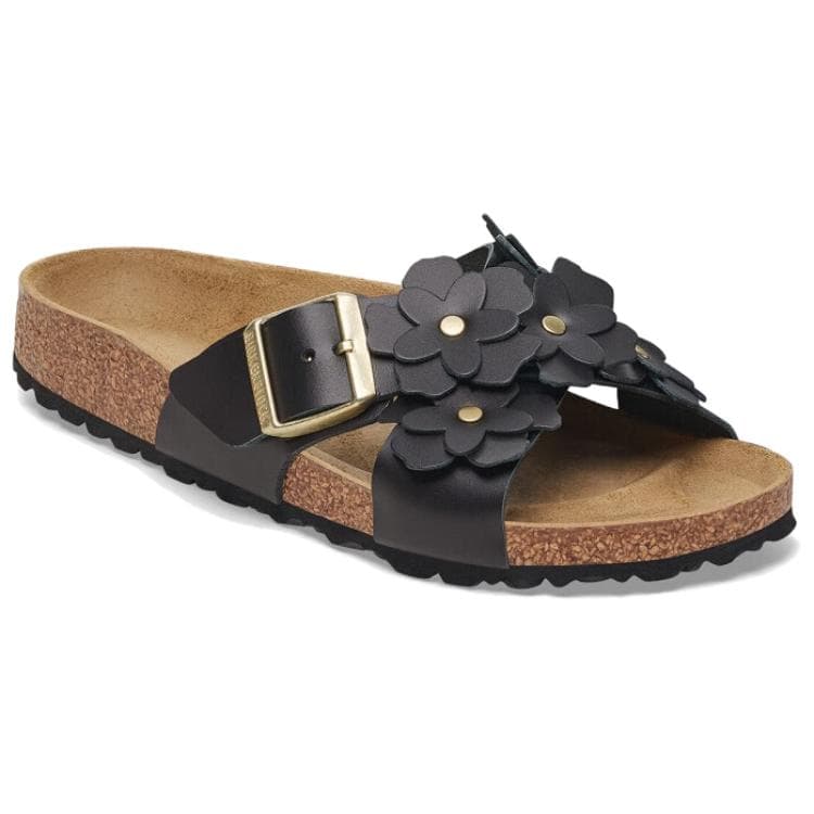 Сандалии Birkenstock Siena EVA Устойчивые к истиранию Шлепанцы Женские Черные Узкие - изображение 4
