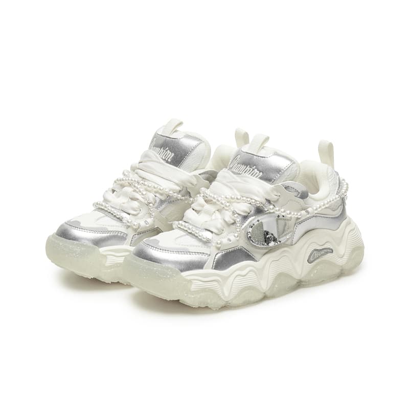 Кроссовки Champion Champ Lava Cake Low Top массивные кроссовки женские серебристо-белые молочно-белые - изображение 3
