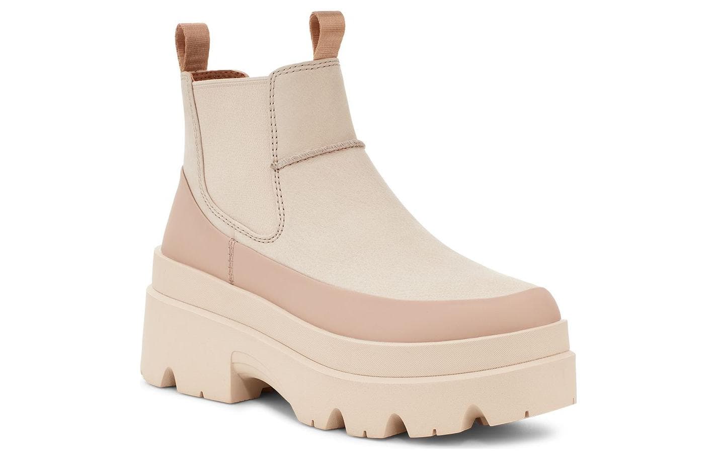 Ботинки челси UGG Кожа Короткий Челси Женские Цвет морской соли - изображение 3