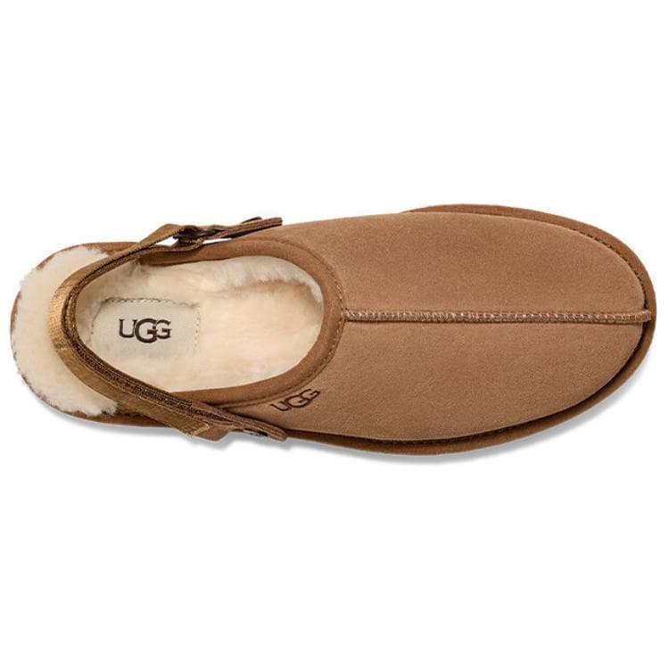 Сандалии UGG Флисовые Удобные Двусторонние Домашние Тапочки Женские Каштановые - изображение 4