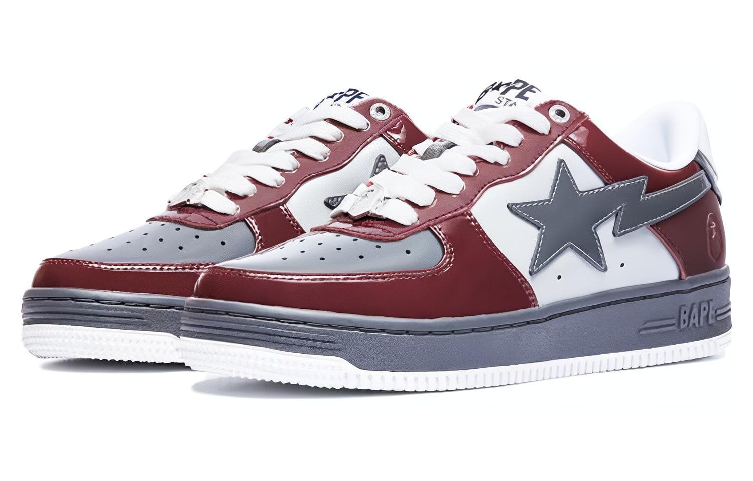 Кроссовки A BATHING APE STA Burgundy Grey - изображение 3