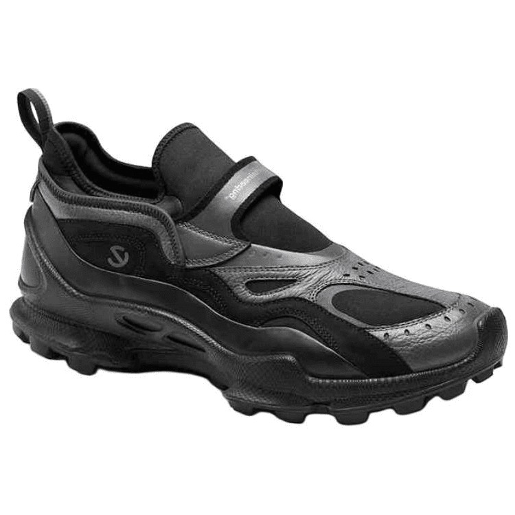 Кроссовки White Mountaineering x Ecco Капсульная коллекция Коровья кожа Низкий топ Повседневная обувь Мужская Черная - изображение 2