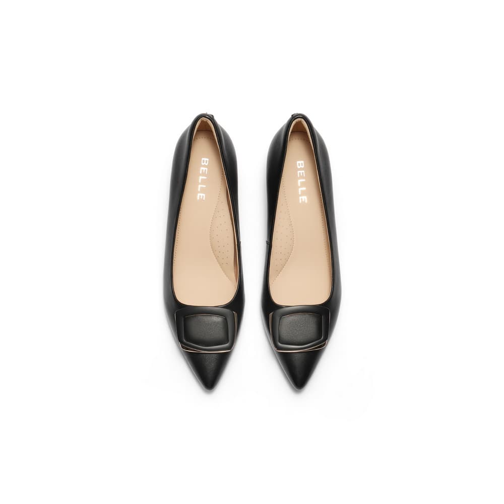 Туфли BELLE Sheepskin High Heels 4CM Женские Черные - изображение 3