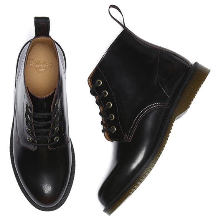 Ботинки Dr.Martens Коровья кожа Короткие армейские ботинки Унисекс Красные - изображение 5