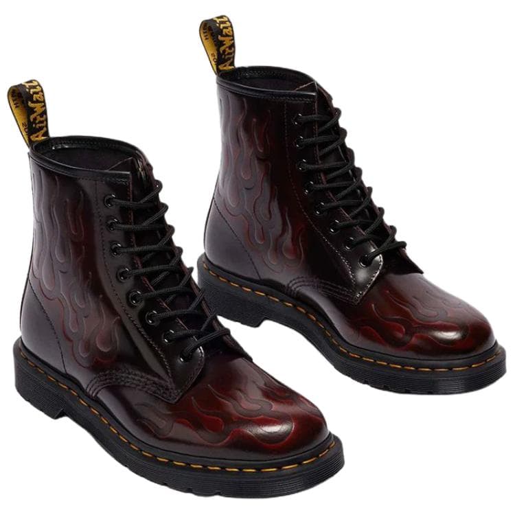 Ботинки Dr.Martens 1460 Кожаные армейские ботинки 3 см унисекс вишнево-красный - изображение 3