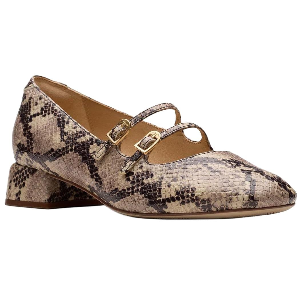 Clarks Daiss 30 SHINE Кожа Грубый каблук Туфли Мэри Джейн Женские Коричневый - изображение 3