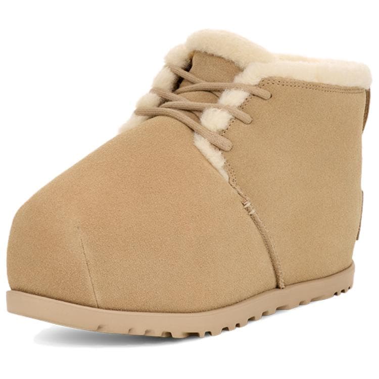 Ботинки зимние UGG Спилок Коровья Кожа Короткие Снежные Ботинки Унисекс Горчичный - изображение 1