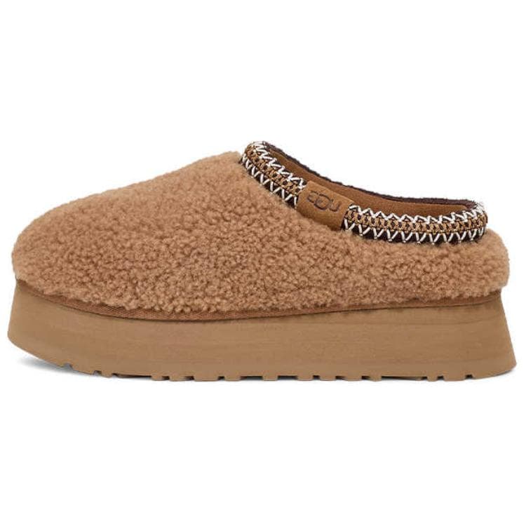 Сандалии UGG Tazz Платформа Кудрявый С флисовой подкладкой Мюли Устойчивые к истиранию и скольжению Домашние тапочки Женские - изображение 1