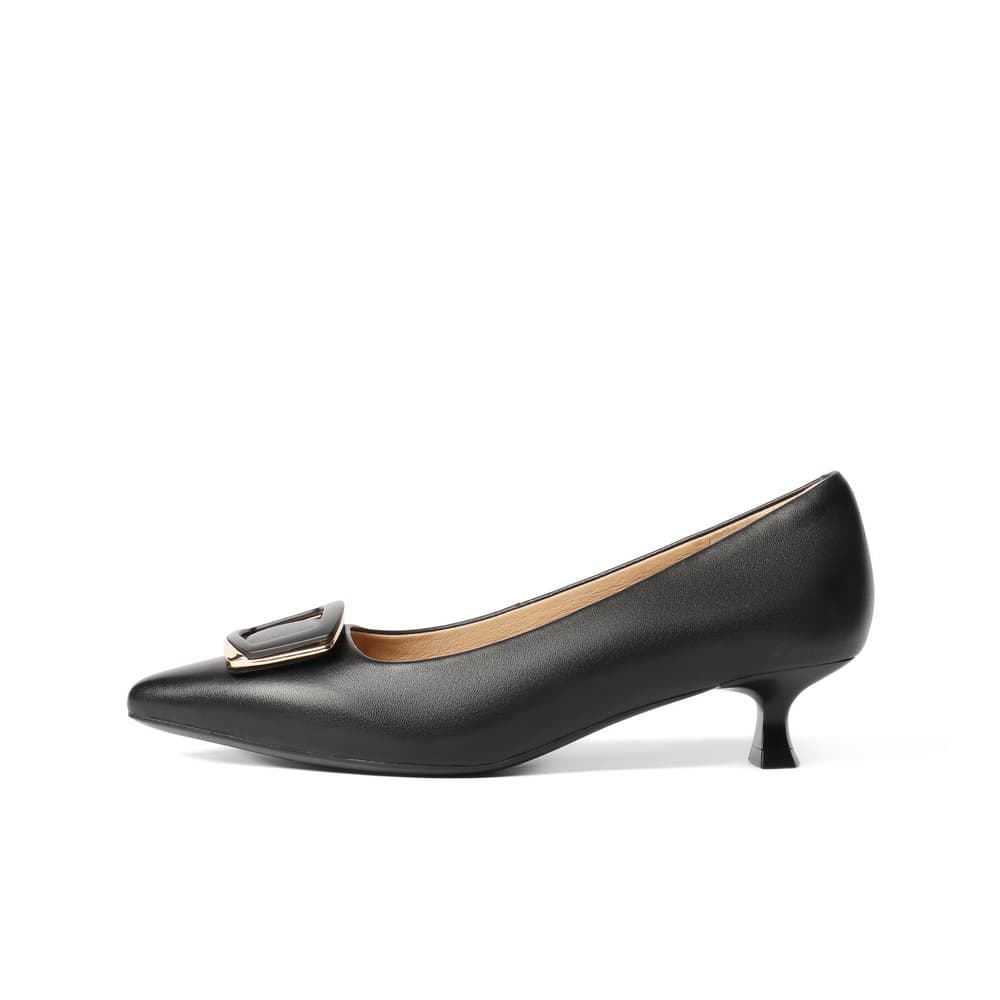 Туфли BELLE Sheepskin High Heels 4CM Женские Черные - изображение 1