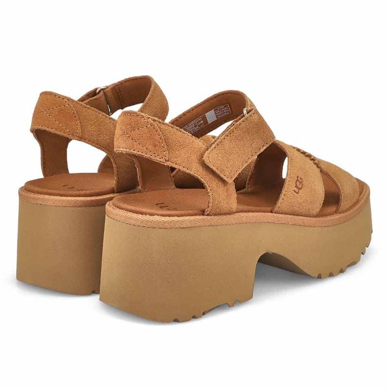Шлёпанцы UGG One Шнуровки Сандалии Женские Каштановые - изображение 4