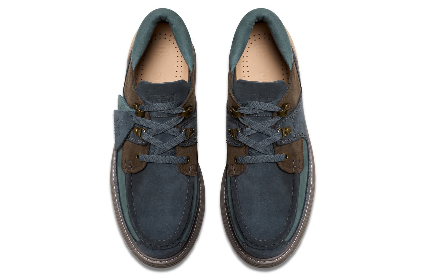 Ботинки Clarks Корова Спилок Повседневная Обувь Мужская Темно-Синий - изображение 4