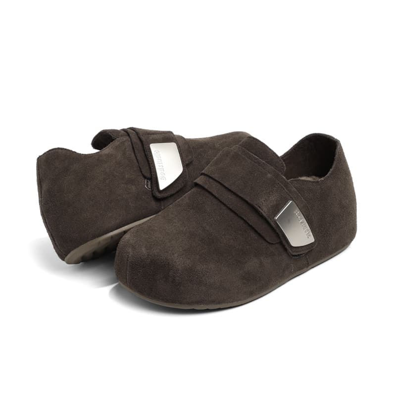 Сандалии CENTRAL KITTY На липучке с флисовой подкладкой термическая шоколадная обувь Birkenstock женская - изображение 4