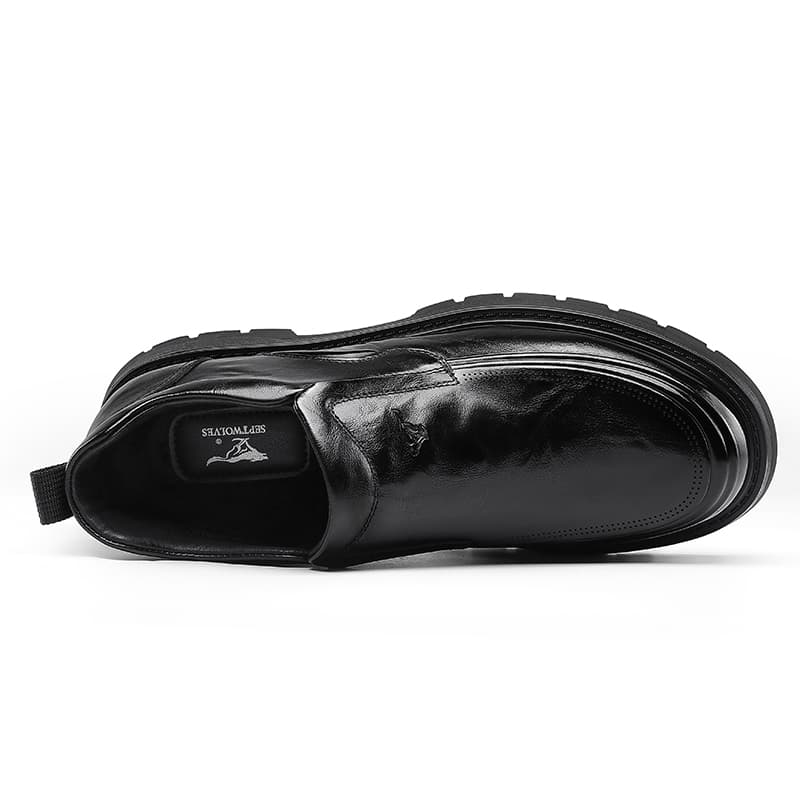 Лоферы SEPTWOLVES Лицевая коровья кожа Slip-On Модные Блестящие С флисовой подкладкой Бизнес Стиль "Старые деньги" Лоферы - изображение 3