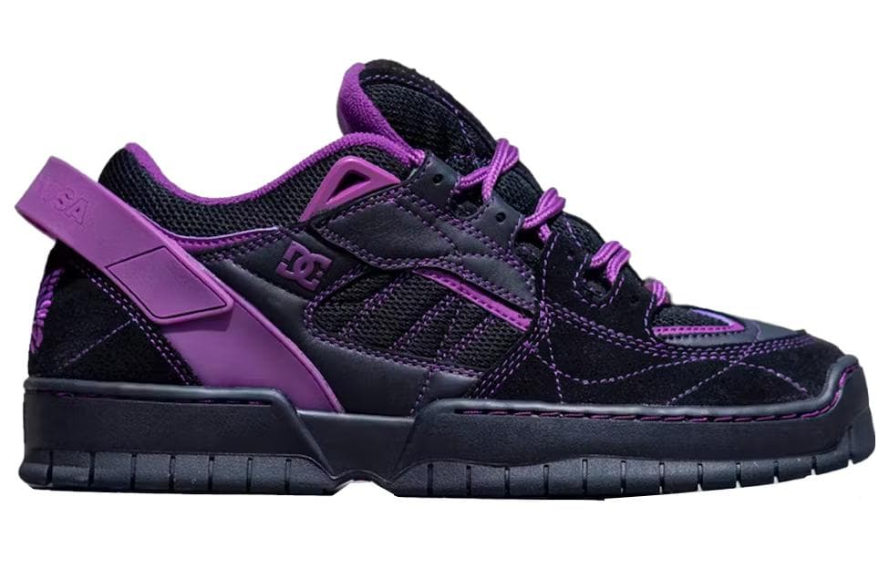 Кроссовки DCSHOES Противоскользящая износостойкая Баланс Лоу-топы Повседневная обувь для скейтборда Унисекс Черно-фиолетовый - изображение 2