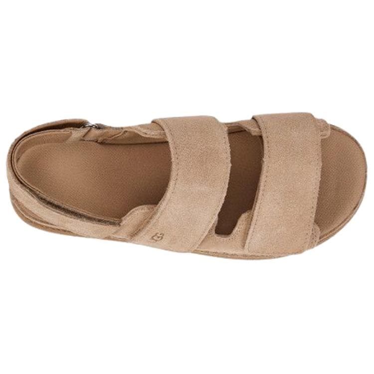 Шлёпанцы UGG Золотистая Семейная Корова Спилок Один Шнуровка Сандалии Женские Песок - изображение 7