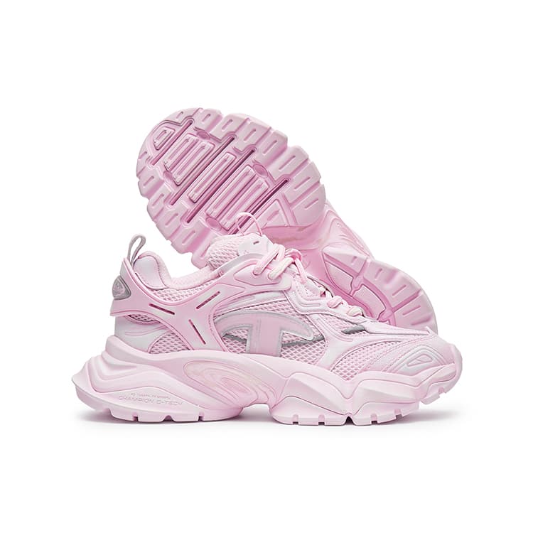 Кроссовки Champion Tooth Shark Shoes Пава Броня Низкие Кроссовки Женские Розовый Бриллиант Серебряный Белый - изображение 2