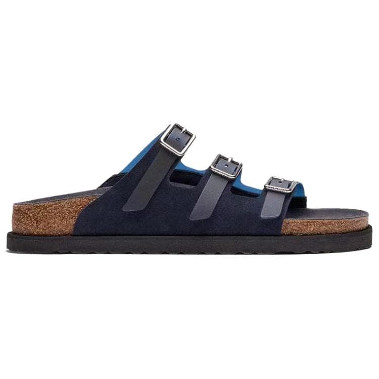 Сандалии Birkenstock Износостойкие шлепанцы женские морской синий узкая версия - изображение 2