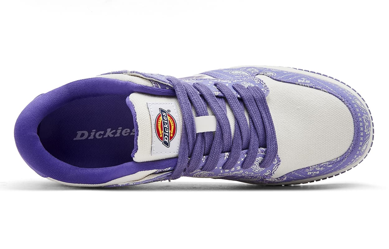 Кроссовки Dickies Дофаминовая одежда стиль кампуса легкие кроссовки для скейтбординга с узором пейсли унисекс белый фиолетовый - изображение 3