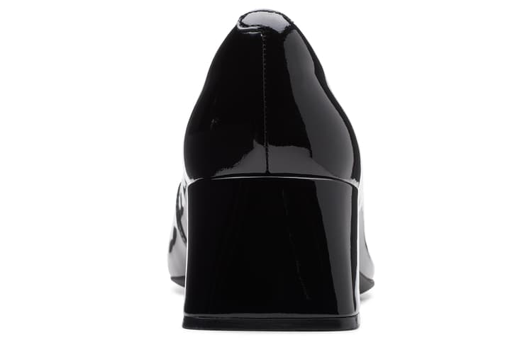 Туфли Clarks Nia Collection Натуральная коровья кожа грубый каблук высокий каблук 4,5 см женский черный - изображение 4