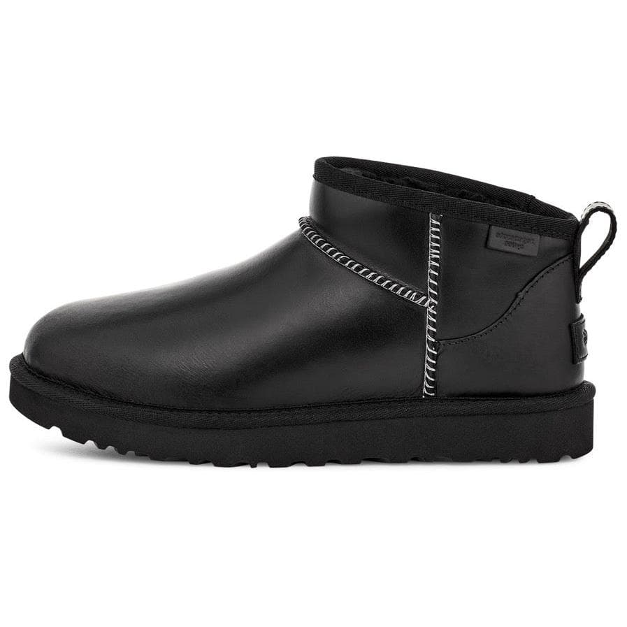 Ботинки зимние UGG Модный Круглый носок Термический с флисовой подкладкой Короткий Снекер Женские Черный - изображение 1