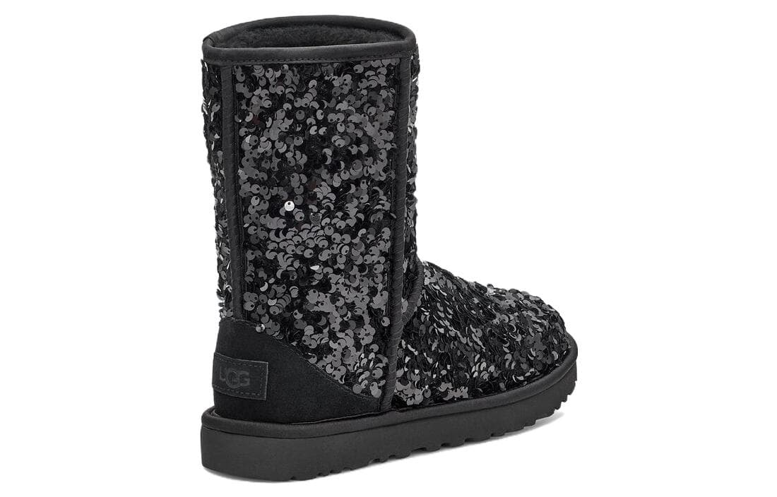 Ботинки зимние UGG Classic Short Sequin Black - изображение 4