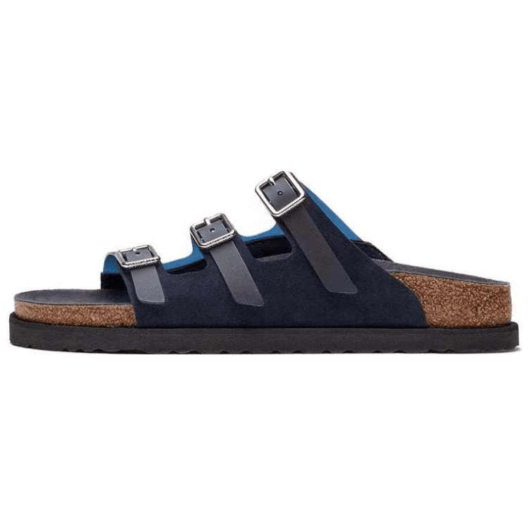 Сандалии Birkenstock Износостойкие шлепанцы женские морской синий узкая версия - изображение 1