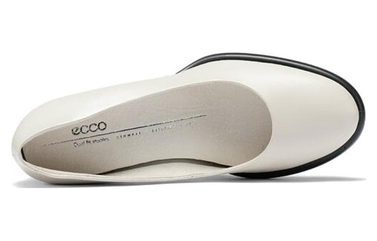 Туфли Ecco Коровья кожа квадратный нос высокий каблук 7 см женские лаймово-серый - изображение 4