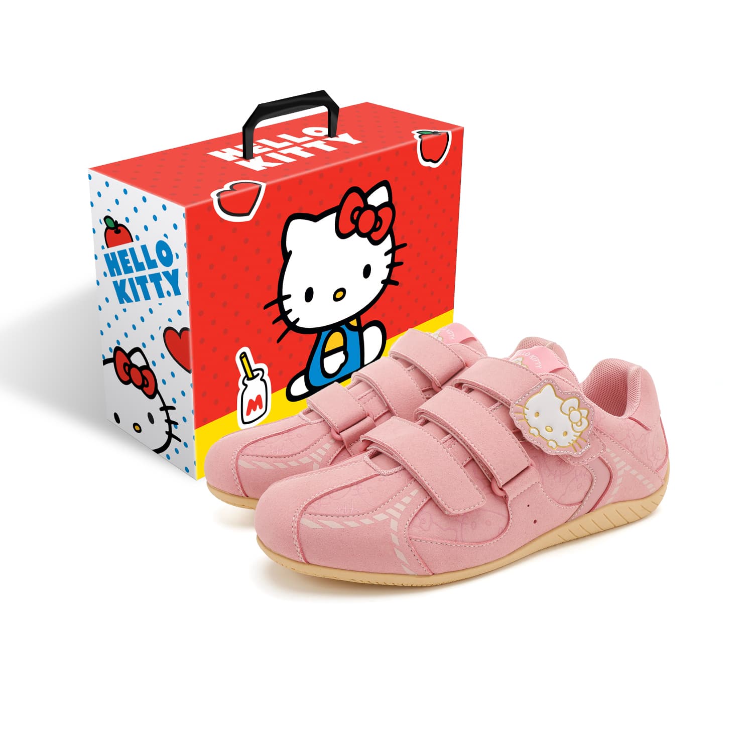 Кроссовки Sanrio x Hello Kitty На липучке Модный тренд Легкий визуально увеличивает рост Низкие кеды Скейтборд Обувь Женские - изображение 2