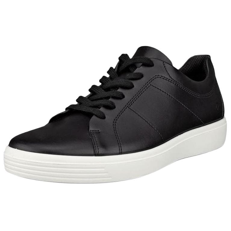 Кроссовки Ecco Classic Leather Low Топ Скейтборд Кроссовки Мужские Черные - изображение 2