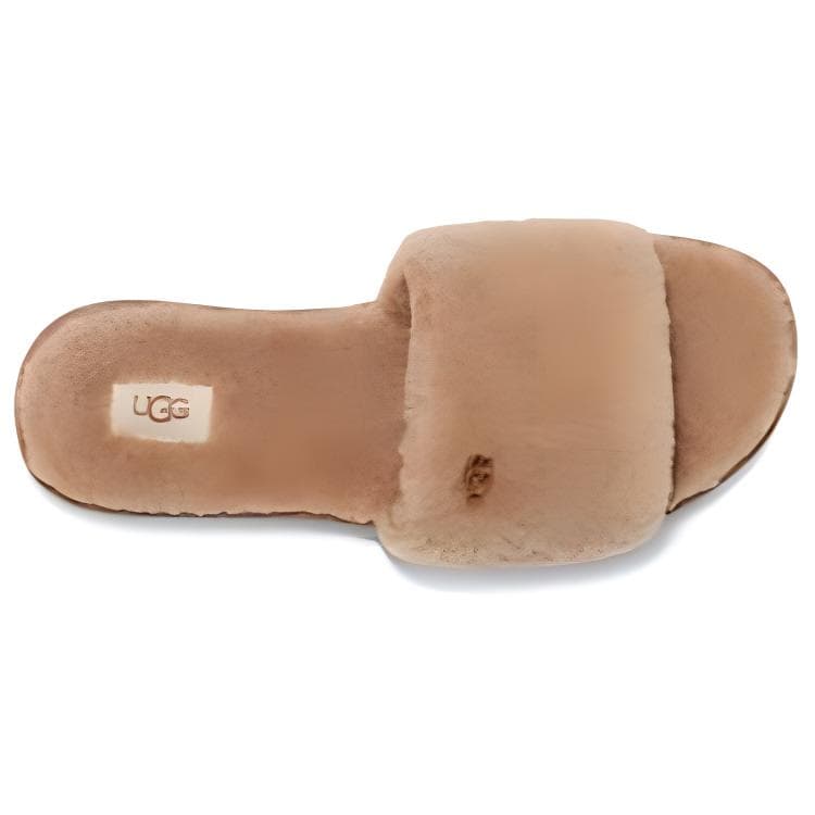 Сандалии UGG Тонкие и Без Форма Для дома На открытом воздухе Удобные С флисовой подкладкой Мюли Шлепанцы Женские Каштановый - изображение 2