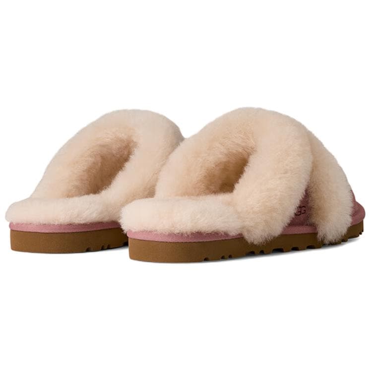Сандалии UGG Повседневная коллекция Loria Мех Лаконичная мода С флисовой подкладкой Мюли Домашние тапочки Женские Розовые - изображение 4