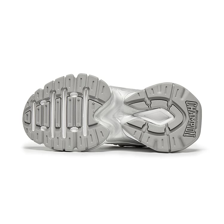 Кроссовки Champion Shark Shoes Акулий зуб Пава Броня Низкий верх Повседневная обувь Женская Фотонно-серый Серебристо-белый - изображение 5