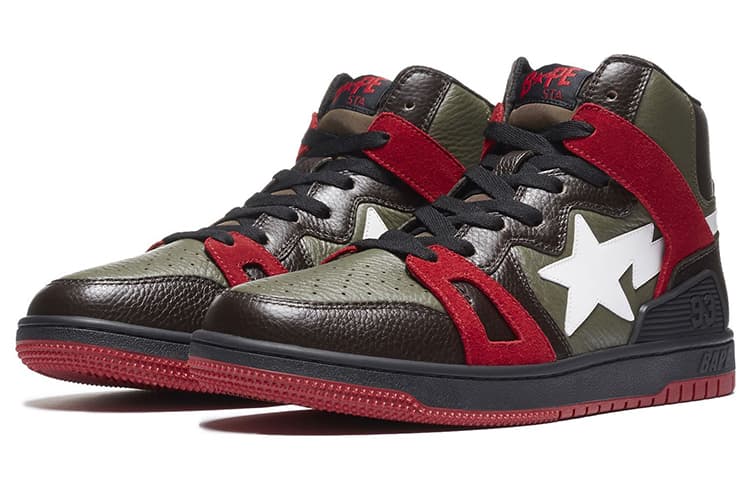 Кроссовки A BATHING APE STA 93 Hi Olive - изображение 2