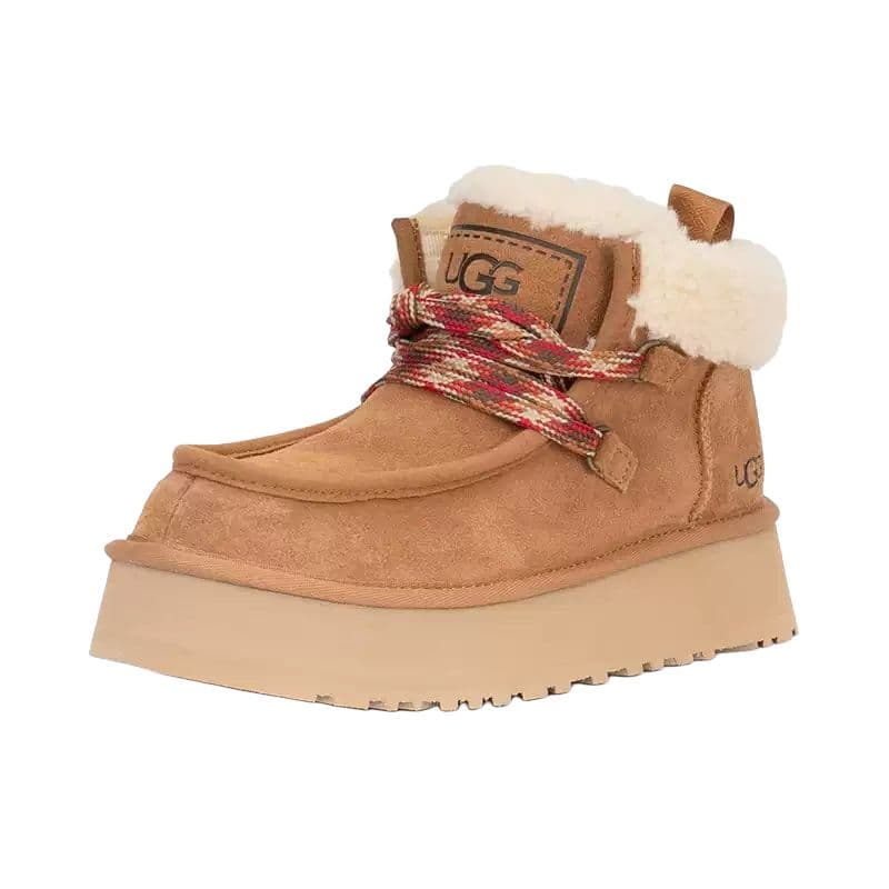 Ботинки зимние UGG Термический Износостойкий С флисовой подкладкой Платформа Минималистский Повседневный Короткие Снежные Ботинки - изображение 2