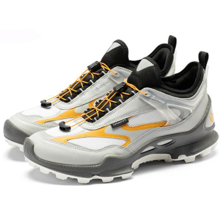 Кроссовки для бега Ecco Biom C Trail Дышащий Low Top Trail Беговые кроссовки Мужской Бело-серый - изображение 2