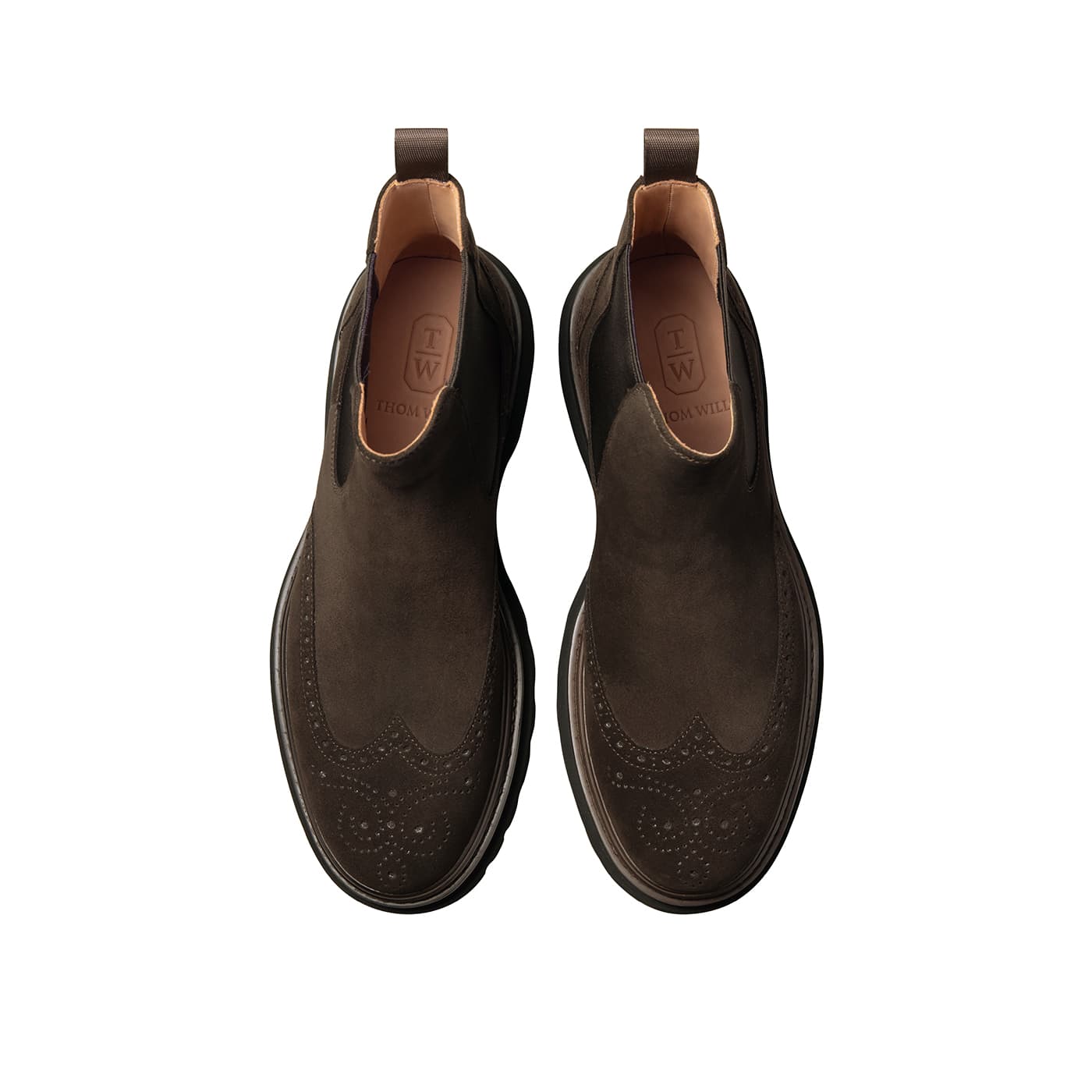 Ботинки челси THOM WILLS BROGUE Броги Искусственная замша Ботинки Короткий Челси Мужской - изображение 4