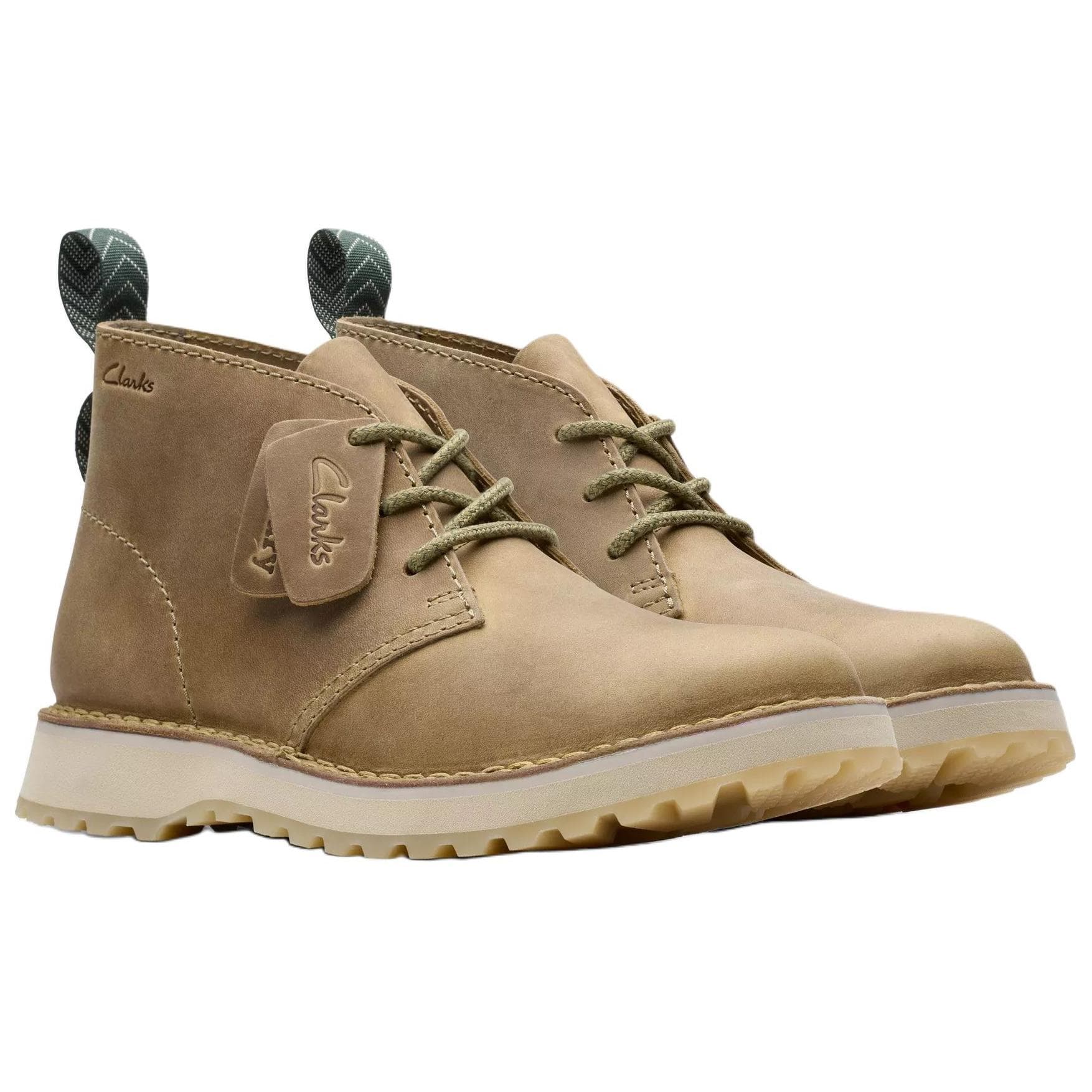 Сапоги Clarks Мужские ботильоны из кожи темно-песочного цвета - изображение 2