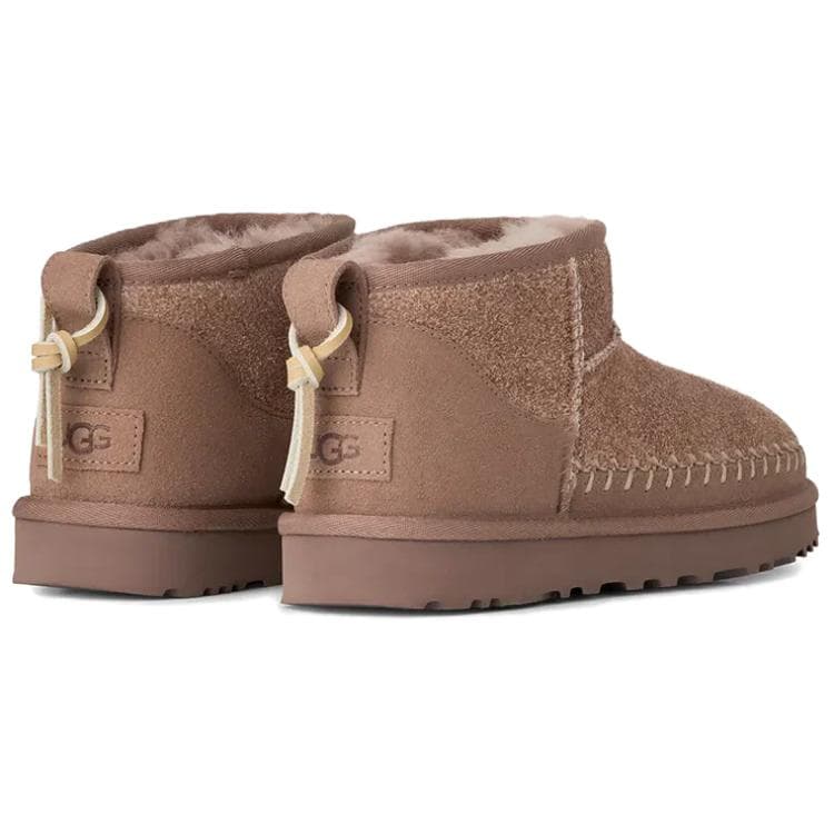 Ботинки зимние UGG CLASSIC ULTRA MINI Телячья кожа Термический с флисовой подкладкой Удобные Универсальные Ботинки для снега Женские - изображение 4