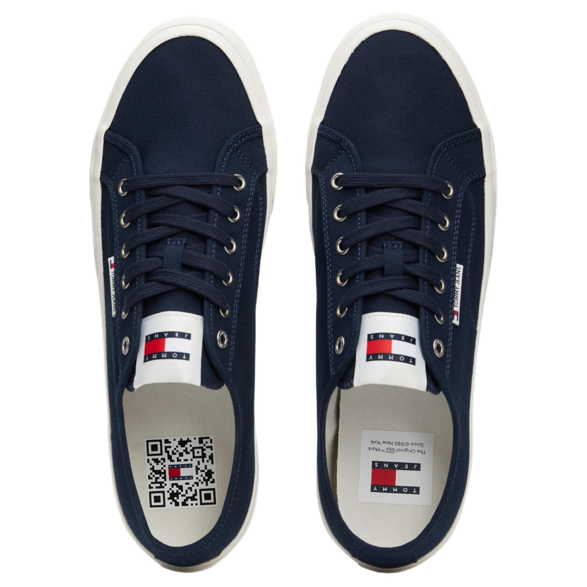 Кроссовки Tommy Hilfiger Устойчивые к истиранию Низкие Кроссовки для скейтбординга Мужские Морской Синий - изображение 5