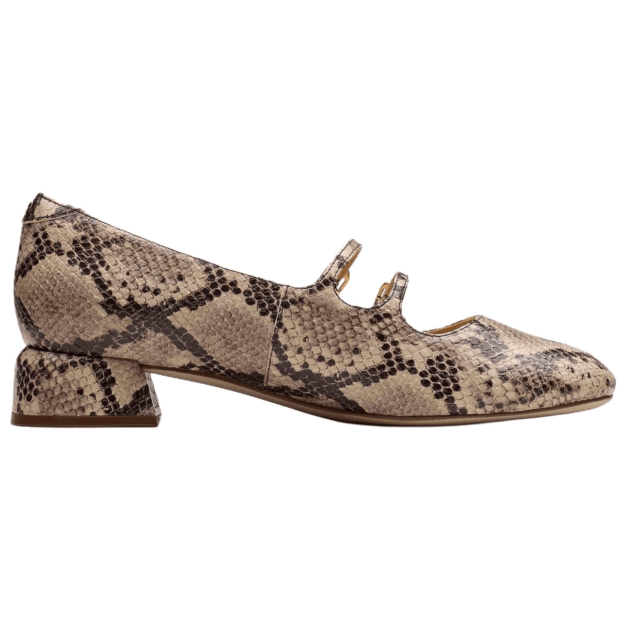 Clarks Daiss 30 SHINE Кожа Грубый каблук Туфли Мэри Джейн Женские Коричневый - изображение 2