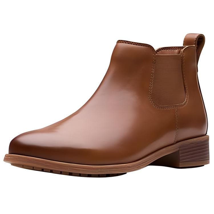 Ботинки челси Clarks Коровья кожа Короткий Челси Женские Коричневый - изображение 2