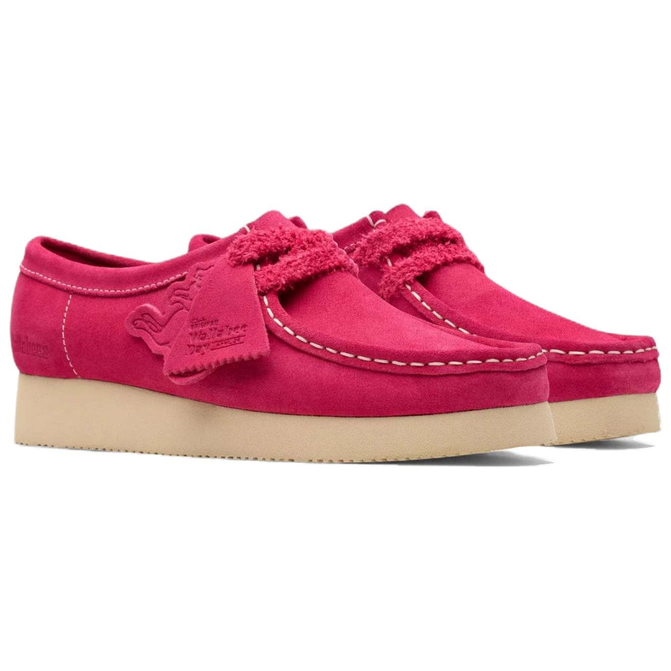 Тапочки Clarks Wallabee 2604 Модный тренд Повседневная обувь Женская Розовая - изображение 3