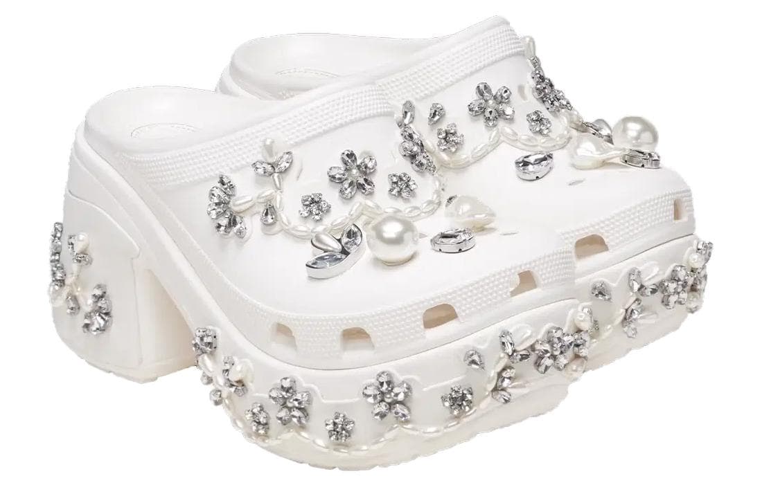 Сабо Crocs x SIMONE ROCHA Пластиковые сандалии из резины унисекс белые - изображение 4