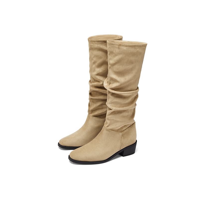 Ботинки DAPHNE Колено Высокие сапоги Khaki Женские - изображение 3