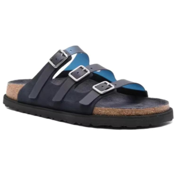 Сандалии Birkenstock Износостойкие шлепанцы женские морской синий узкая версия - изображение 4