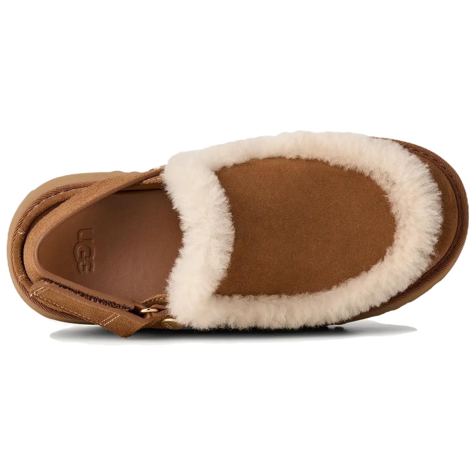 Тапочки UGG Esmee Clog Повседневная обувь 5 см Женская Каштановая - изображение 4