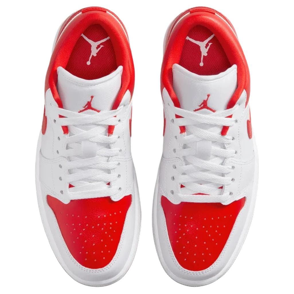 Ретро баскетбольные кроссовки Jordan Air Jordan 1 Дышащий Low Топ Ретро-баскетбольные кроссовки Женские Красно-белый - изображение 4