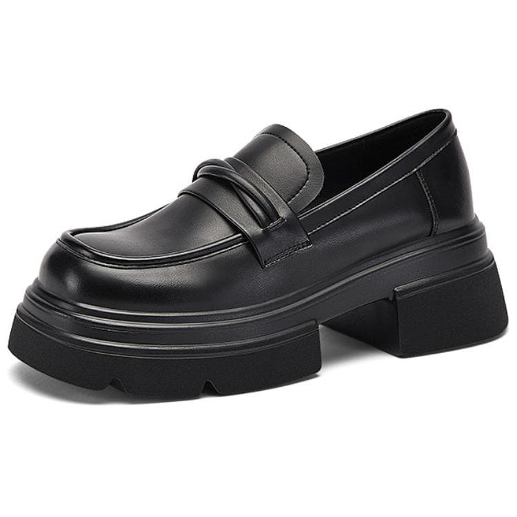 Лоферы DAPHNE Women's High Journal Лоферы 6 см Женские Черные - изображение 7