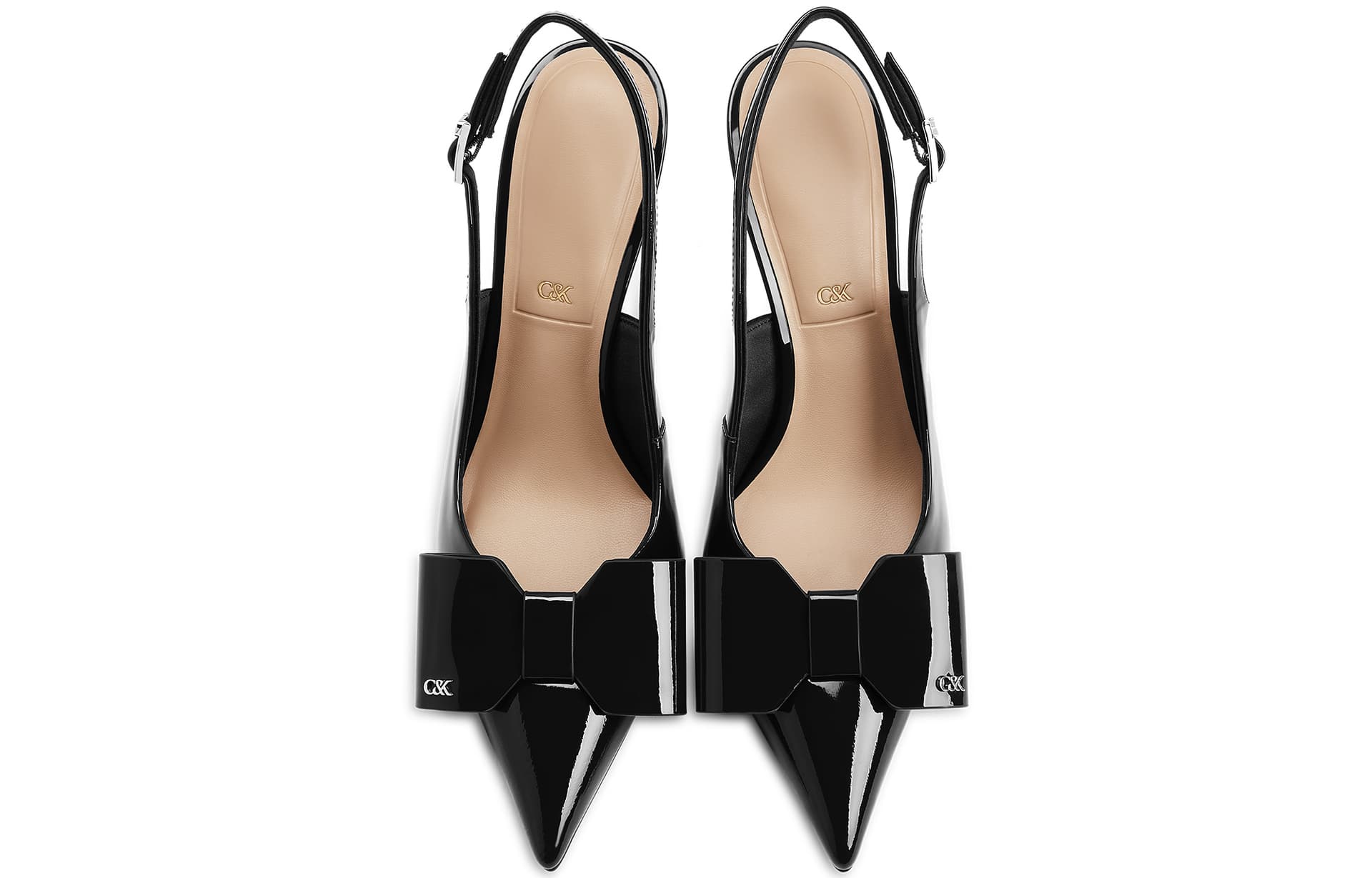 Туфли CHARLES&KEITH Элегантные сандалии с бантом и заостренным носком из натуральной кожи на узком каблуке 10 см - изображение 3