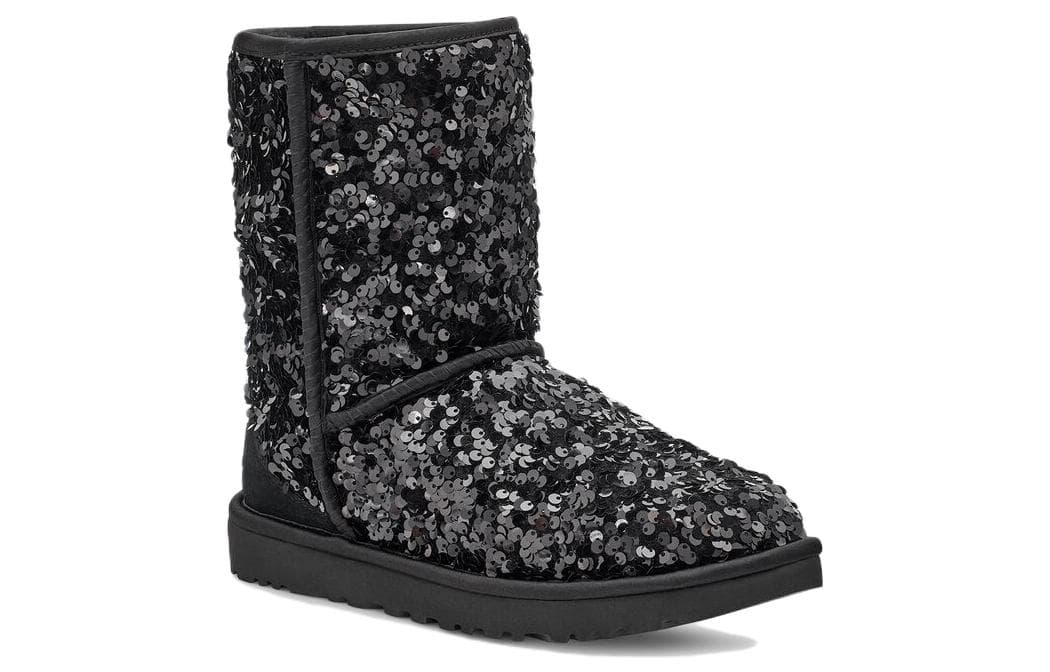 Ботинки зимние UGG Classic Short Sequin Black - изображение 3